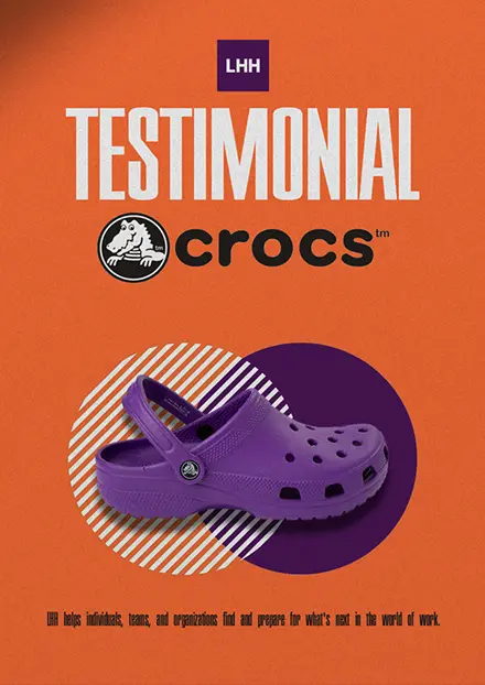 Poster for LHH Testimonial video titled Crocs.