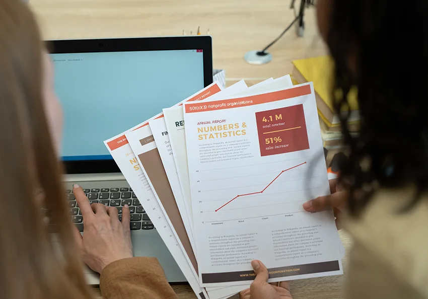 Paper annual report for nonprofit